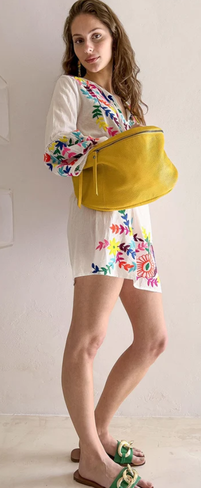EXTRA LARGE ITALIAN LEATHER FANNY PACK DEBBIE KATZ