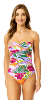 ANNE COLE MOD TROPICAL ONE PCE BANDEAU - one piece - ANNE COLE