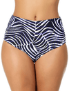 ANNE COLE SHADOW PALM CONVERTIBLE SHIRRED BOTTOM - bikini bottoms - ANNE COLE