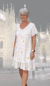 BEYOND CAPRI COTTON DAISY PRINT LAYERED DRESS - dresses - BEYOND CAPRI