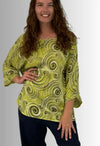 BEYOND CAPRI COTTON GAUZE SWIRL PRINT TOP - tops - BEYOND CAPRI
