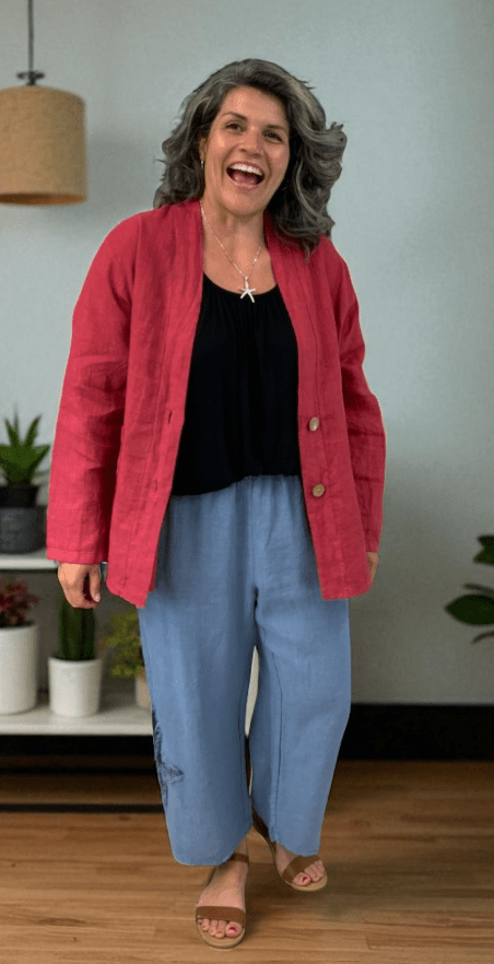 BEYOND CAPRI LINEN DEBBIE JACKET - jackets/sweaters - BEYOND CAPRI