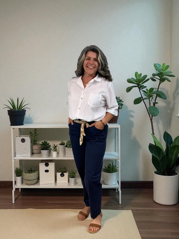 BEYOND CAPRI PERFECT BUTTON UP COTTON SHIRT - tops - BEYOND CAPRI