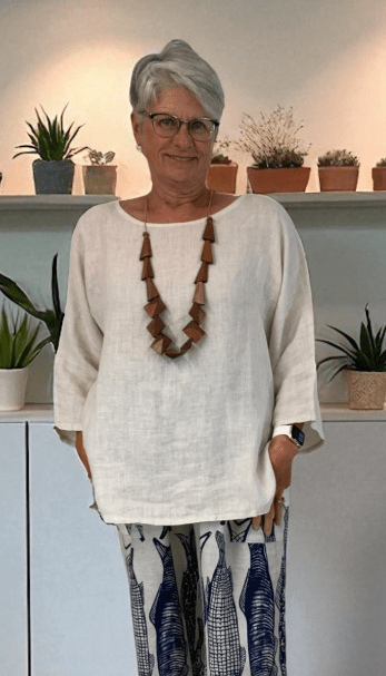 BEYOND CAPRI SOLID SIMPLE LINEN TOP - tops - BEYOND CAPRI