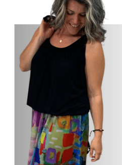 BEYOND CAPRI VISCOSE BUBBLE MIRACLE TANK TOP - tops - BEYOND CAPRI