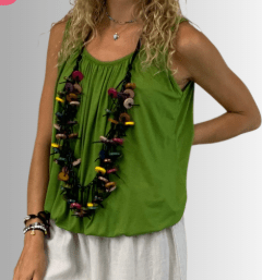 BEYOND CAPRI VISCOSE BUBBLE MIRACLE TANK TOP - tops - BEYOND CAPRI