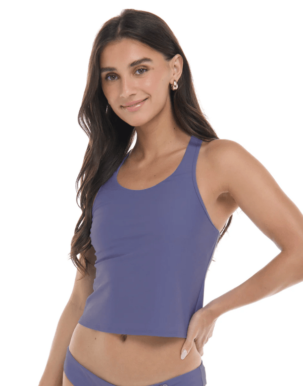 BODY GLOVE SMOOTHIES REVA CROP SWIM TOP - tankini tops - BODY GLOVE