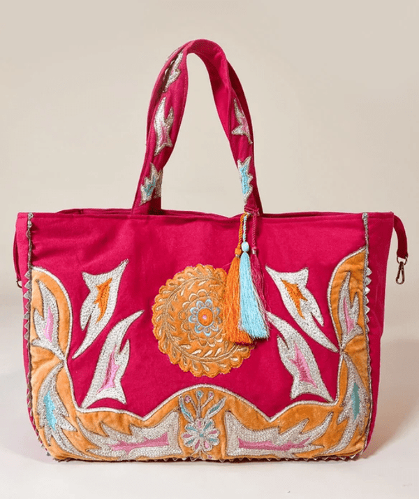 DEBBIE KATZ COLORFUL METALLIC EMBROIDERED BAG - bags - DEBBIE KATZ