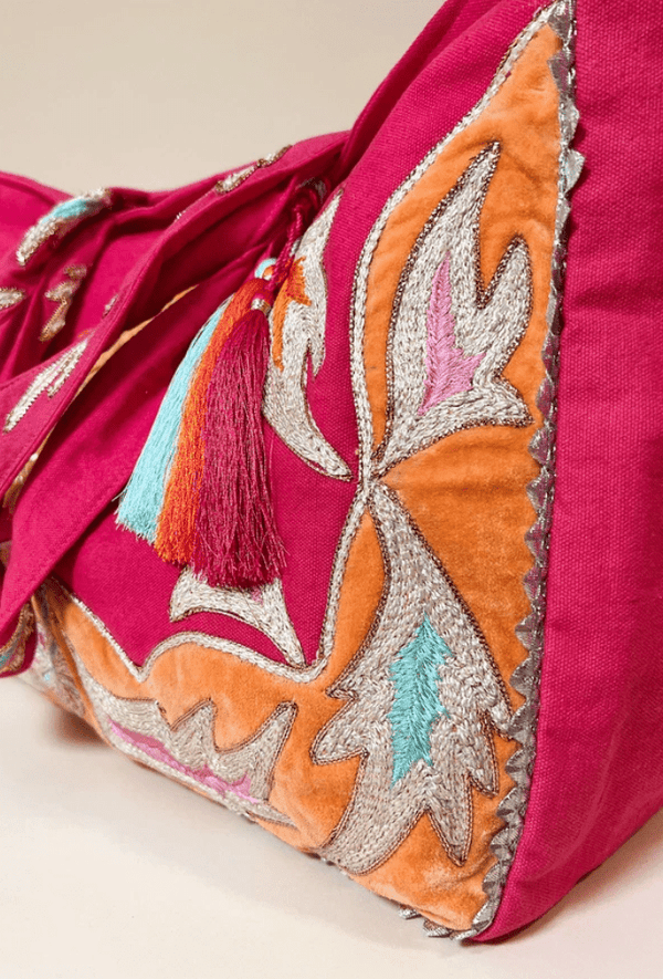 DEBBIE KATZ COLORFUL METALLIC EMBROIDERED BAG - bags - DEBBIE KATZ