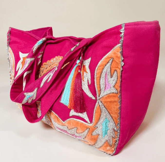 DEBBIE KATZ COLORFUL METALLIC EMBROIDERED BAG - bags - DEBBIE KATZ