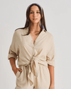 EVERYDAY SUNDAY LINEN BLEND TUNIC COVER UP - coverups - EVERYDAY SUNDAY