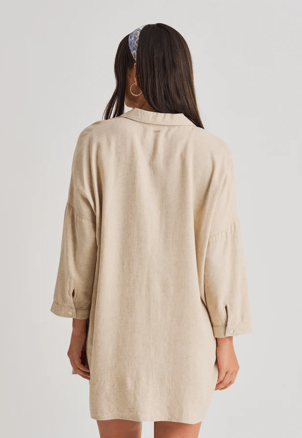 EVERYDAY SUNDAY LINEN BLEND TUNIC COVER UP - coverups - EVERYDAY SUNDAY
