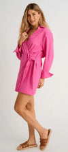 EVERYDAY SUNDAY LINEN BLEND WRAP COVERUP - coverups - EVERYDAY SUNDAY