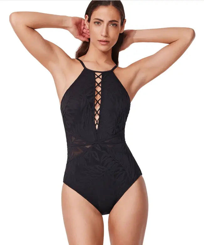 GOTTEX PROFILE HIGH NECK TEXTURE ONE PCE - one piece - GOTTEX