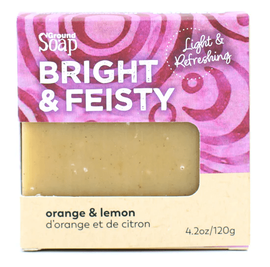GROUND SOAP BRIGHT AND FIESTY ORANGE AND LEMON SOAP 120G - ACCESSORIES - GROUND SOAP