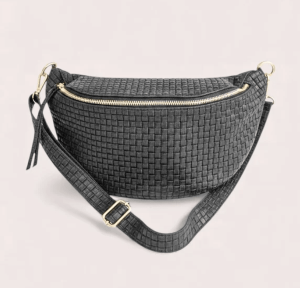 ITALIAN LEATHER CROSS BODY BAG WITH PRINTED PATTERN - bags - DEBBIE KATZ