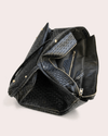 ITALIAN LEATHER TOTE BAG WITH PRINTED CROSSHATCH - bags - DEBBIE KATZ