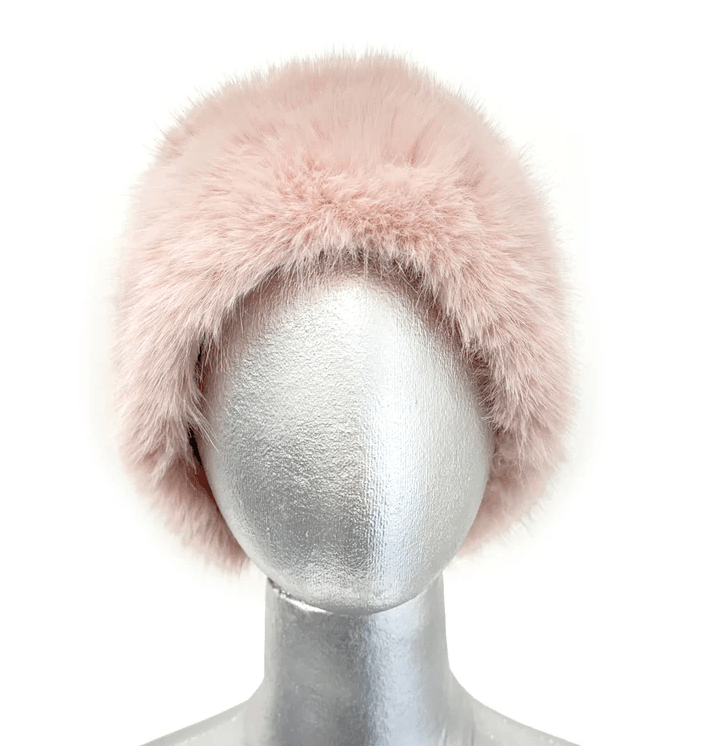 JACQUELINE KENT FAUX FUR HEADBAND - LIGHT PINK - ACCESSORIES - JACQUELINE KENT