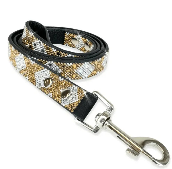 JACQUELINE KENT MARINERS CROSS CRYSTAL LEASH SILVER/GOLD - ACCESSORIES - JACQUELINE KENT