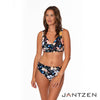 JANTZEN BLOOMING FLOWERS VERA SURPLICE BRA TOP - bikini tops - JANTZEN SWIMWEAR