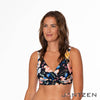 JANTZEN BLOOMING FLOWERS VERA SURPLICE BRA TOP - bikini tops - JANTZEN SWIMWEAR
