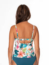 JANTZEN HAWAIIAN SUNRISE LAUREN HIGH NECK TANKINI - tankini tops - JANTZEN SWIMWEAR