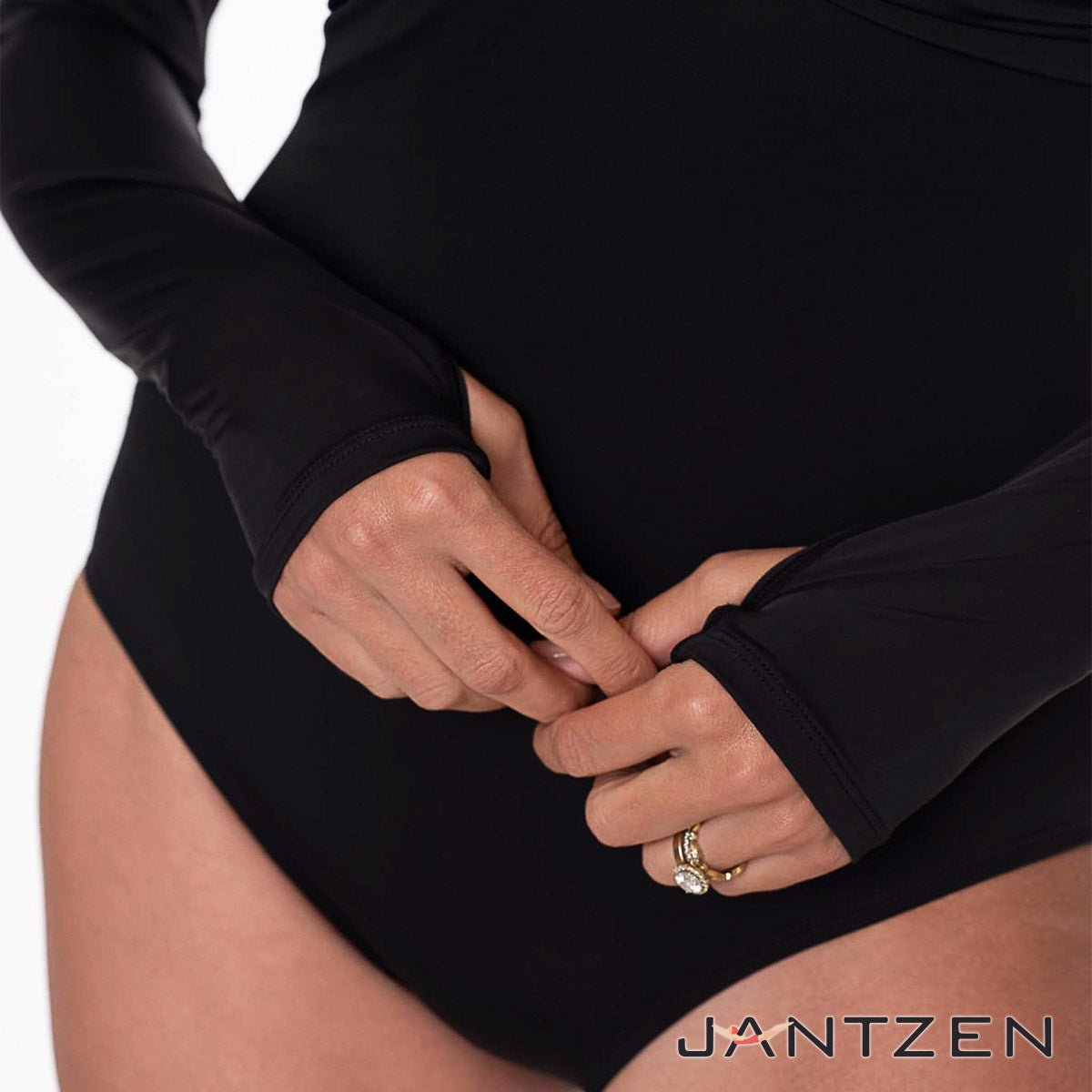 JANTZEN KIM LONG SLEEVE RASHGUARD ONE PCE - one piece - JANTZEN SWIMWEAR
