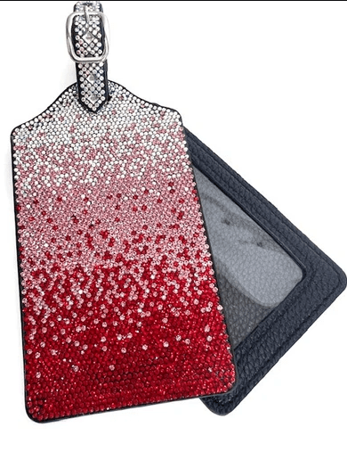 JKENT DAZZLE ME DARLING LUGGAGE TAG - RED OMBRE - ACCESSORIES - JACQUELINE KENT