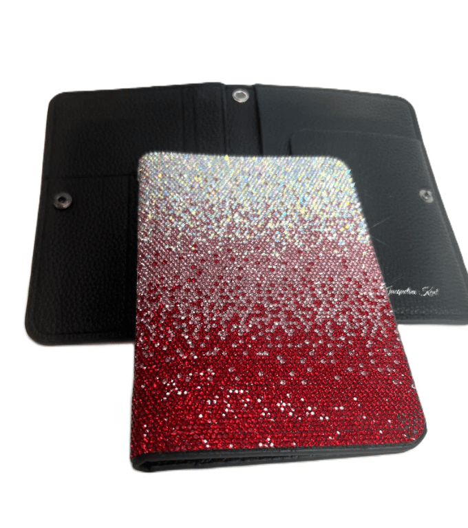JKENT DAZZLE ME DARLING PASSPORT HOLDER - RED OMBRE - ACCESSORIES - JACQUELINE KENT