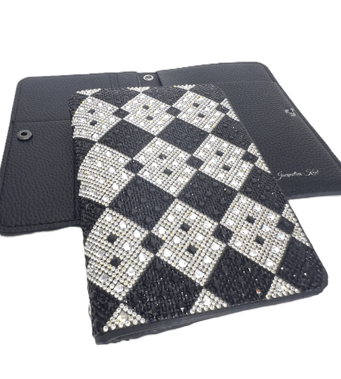 JKENT STARRY NIGHT PASSPORT HOLDER - BLACK/SILVER - ACCESSORIES - JACQUELINE KENT