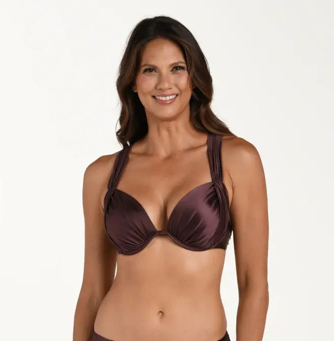 LA BLANCA EARTH GODDESS DRAPED UW BIKINI TOP - bikini tops - LA BLANCA