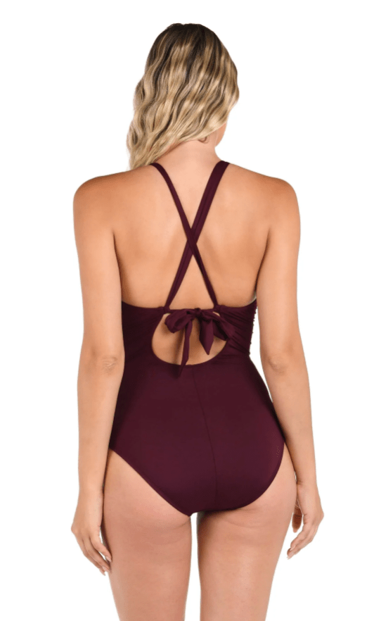 LA BLANCA HIGH NECK KEYHOLE ONE PCE - one piece - MANHATTAN BEACHWEAR