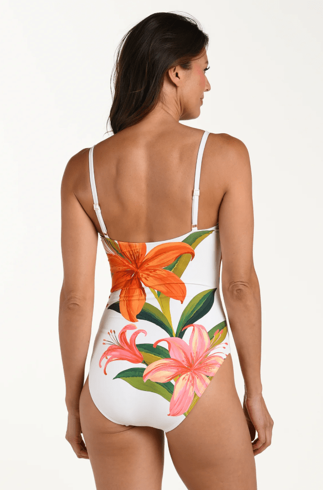 LA BLANCA JUNGLE BLOSSOMS LINGERIE STRAP ONE PCE - one piece - LA BLANCA