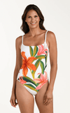 LA BLANCA JUNGLE BLOSSOMS LINGERIE STRAP ONE PCE - one piece - LA BLANCA