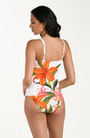LA BLANCA JUNGLE BLOSSOMS SWEETHEART TUNNEL TYE TANKINI TOP - tankini tops - LA BLANCA
