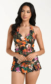 LA BLANCA TROPICAL HIDEAWAY HALTER TANKINI TOP - tankini tops - LA BLANCA