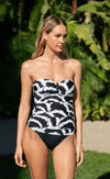 LA BLANCA WOVEN SHADOWS BANDEAU TANKINI TOP - tankini tops - LA BLANCA