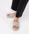 MATT & NAT IDAH WOMENS VEGAN LEATHER ADJUSTABLE SLIDE WITH SMALL WEDGE - sandals - MATT & NAT