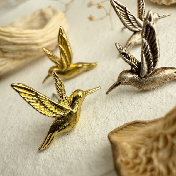 PIKA &BEAR CALLIOPE HUMMINGBIRD STUDS - jewellery - PIKA & BEAR