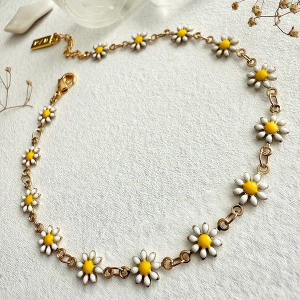 PIKA & BEAR DAISY JANE ENAMEL/GOLD ANKLET - jewellery - PIKA & BEAR