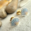 PIKA & BEAR ORINOCO PORCELAIN SEA SHELL STUD EARRING - jewellery - PIKA & BEAR