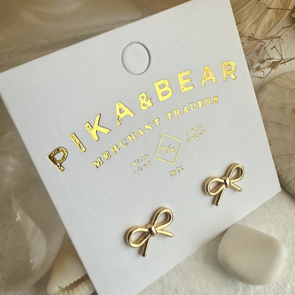 PIKA &BEAR ZOOEY BOW STUD EARRINGS - jewellery - PIKA & BEAR