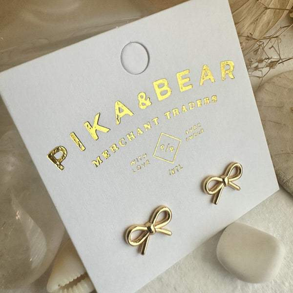 PIKA &BEAR ZOOEY BOW STUD EARRINGS - jewellery - PIKA & BEAR