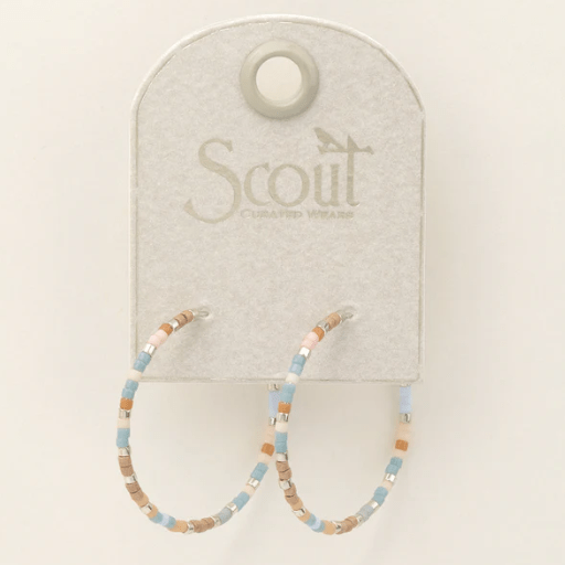 SCOUT CHROMACOLOR MIYUKI SMALL HOOP - BLUE /SILVER - jewellery - SCOUT