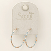 SCOUT CHROMACOLOR MIYUKI SMALL HOOP - BLUE /SILVER - jewellery - SCOUT