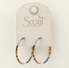 SCOUT CHROMACOLOR MIYUKI SMALL HOOP - DARK MULTI/SILVER - jewellery - SCOUT