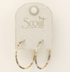 SCOUT CHROMACOLOR MIYUKI SMALL HOOP - PEWTER/GOLD - jewellery - SCOUT