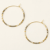 SCOUT CHROMACOLOR MIYUKI SMALL HOOP - PEWTER/GOLD - jewellery - SCOUT