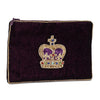 SMALL VELVET ZIP POUCH WITH EMB - ACCESSORIES - ABBOTT