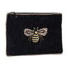 SMALL VELVET ZIP POUCH WITH EMB - ACCESSORIES - ABBOTT